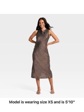 Brown Polka Dot Maxi Dress